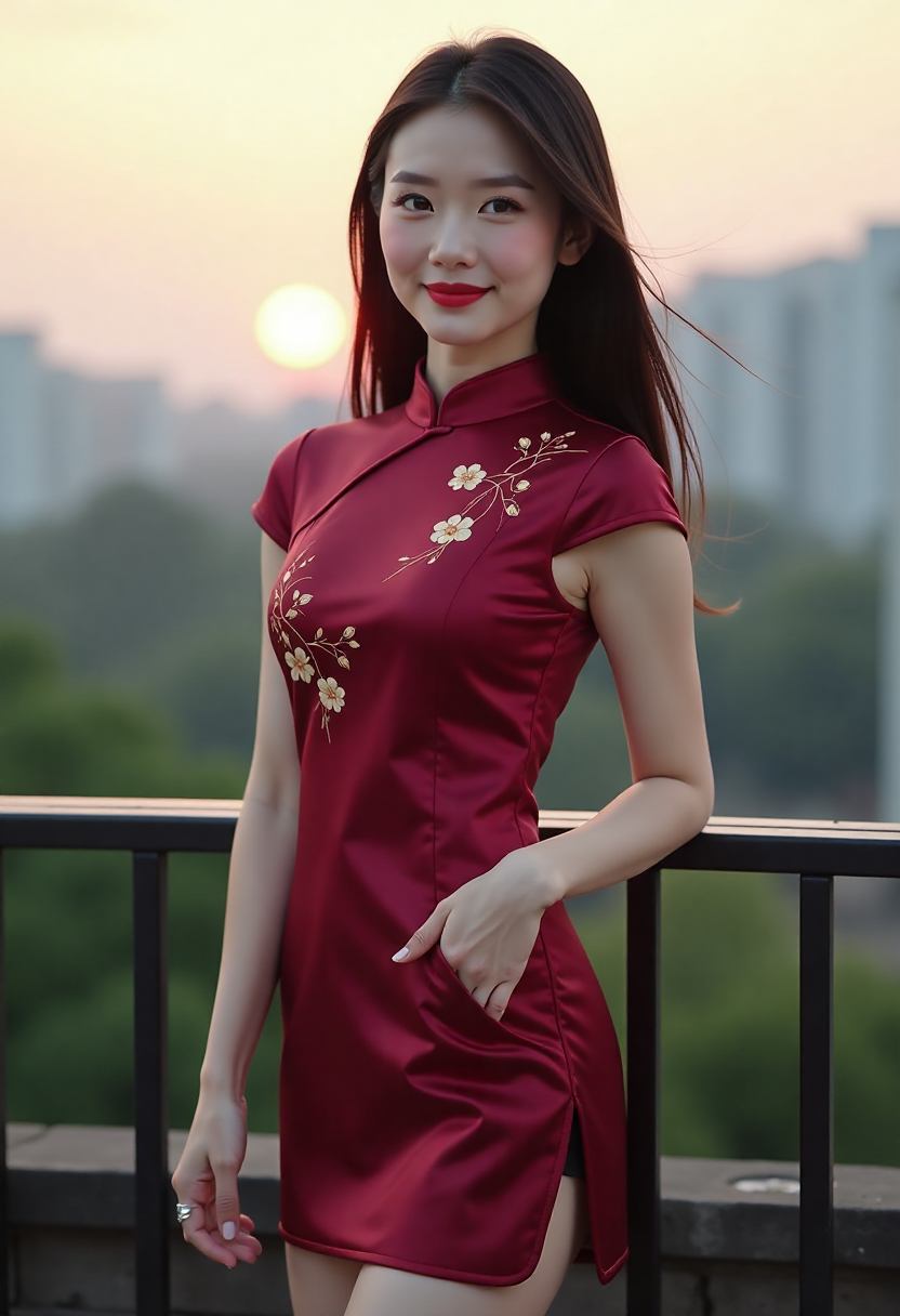 夜景动画中的窗边灯光